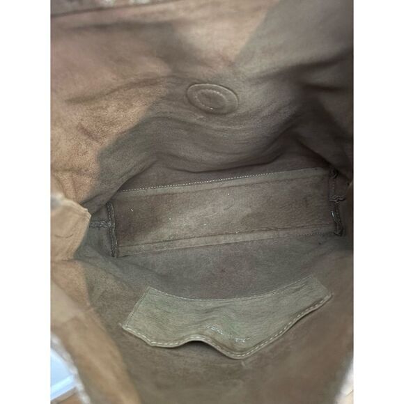 RARE Marie Turnor Leather Distress The  Lunch Bag in Camel Gold - Picture 6 of 13